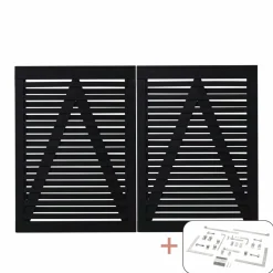 PLUS OSAKA LÅGE FUNGICIDBEHANDLET OG GRUNDMALET SORT 200 X 136 CM