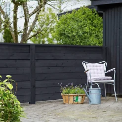 PLUS PROFILHEGN TRYKIMPRÆGNERET OG GRUNDMALET SORT 174 X 129 CM