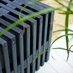 PLUS RUSTIK TRALLEBÆNK SORT 218 CM