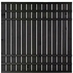 PLUS RUSTIK TRÆHEGN FUNGICIDBEHANDLET & GRUNDMALET 2 GANGE SORT 180 X 180 CM