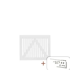 PLUS SENDAI LÅGE FUNGICIDBEHANDLET OG GRUNDMALET 2 GANGE HVID 100 X 80 CM