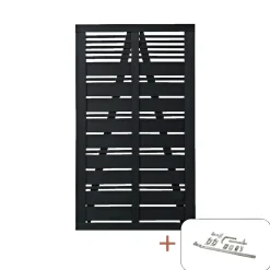 PLUS SILENCE LÅGE FUNGICIDBEHANDLET OG GRUNDMALET SORT 100 X 170 CM