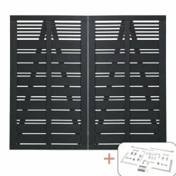 PLUS SILENCE LÅGE FUNGICIDBEHANDLET OG GRUNDMALET SORT 200 X 170 CM