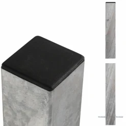 PLUS STÅLSTOLPE VARMGALVANISERET STÅL 8 X 8 X 186 CM