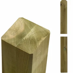 PLUS STOLPE OMLIMET TRYKIMPRÆGNERET NTR KLASSE A NATUR 9 X 9 X 268 CM