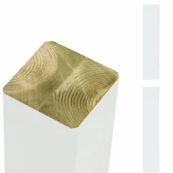PLUS STOLPE TRYKIMPRÆGNERET HVID 9 X 9 X 98 CM