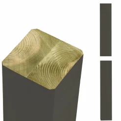 PLUS STOLPE TRYKIMPRÆGNERET NTR KL. A OG GRUNDMALET UMBRAGRÅ 9 X 9 X 98 CM