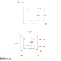 PLUS STOLPEFOD 15 X 15 X 15 CM