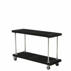 PLUS TRALLEMØBLER SERVERINGSVOGN SORT NÅLETRÆ / STÅL