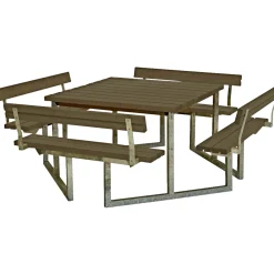 PLUS TWIST BORDBÆNKESÆT GRÅBRUN