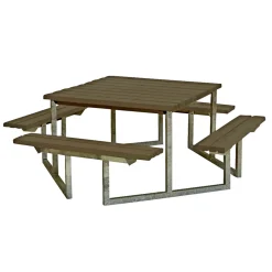 PLUS TWIST BORDBÆNKESÆT GRÅBRUN