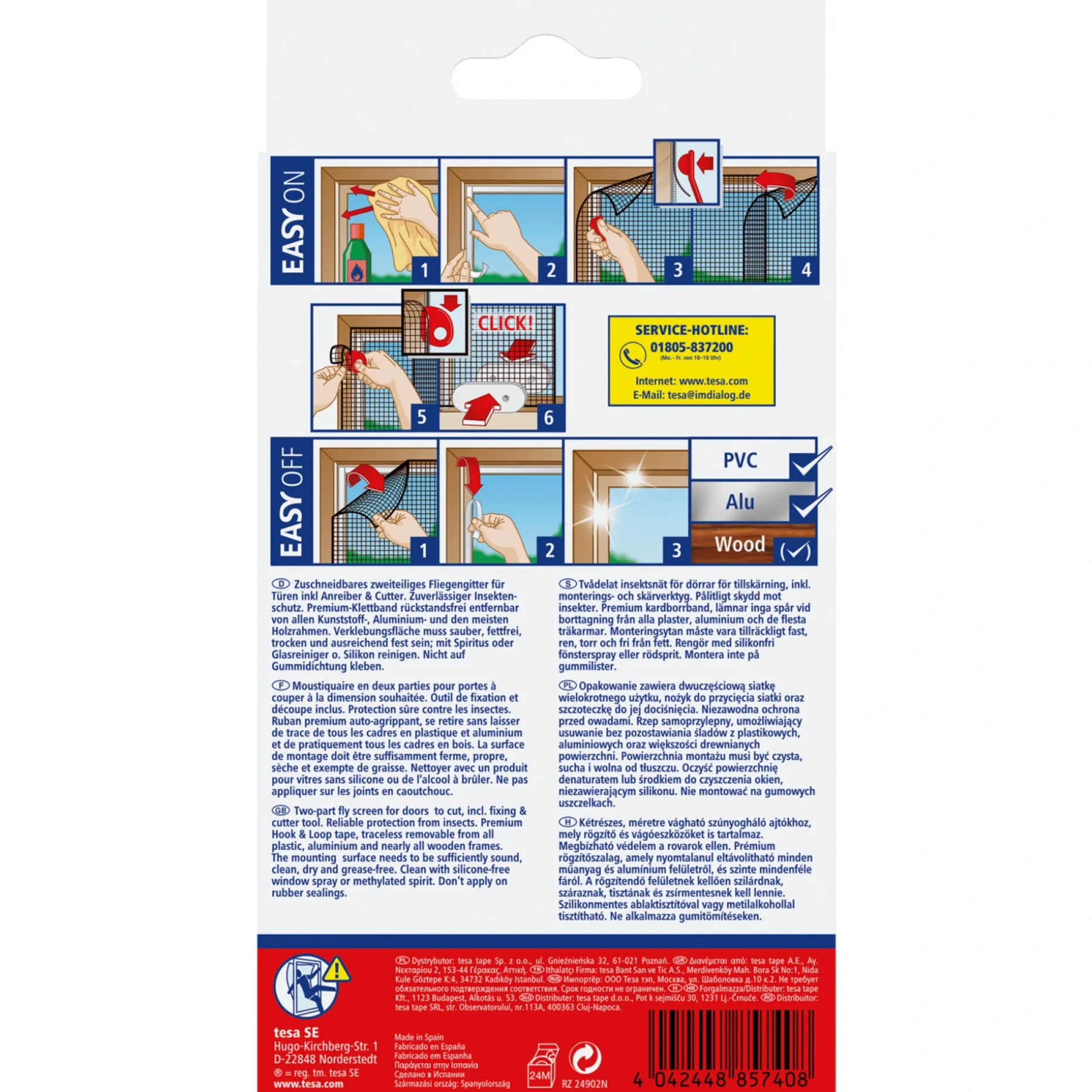 TESA COMFORT TIL DØR INSEKTNET 0,65X2,2M