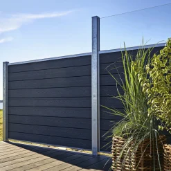 WIMEX FUR CLASSIC V-PROFIL M/GLAS HEGNSFAG KOKSGRÅ 189.50 X 140 CM